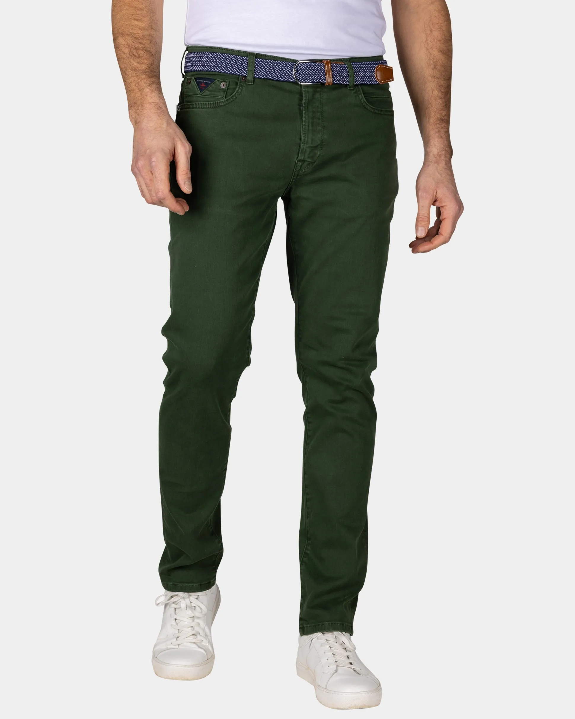 Green colored jeans
