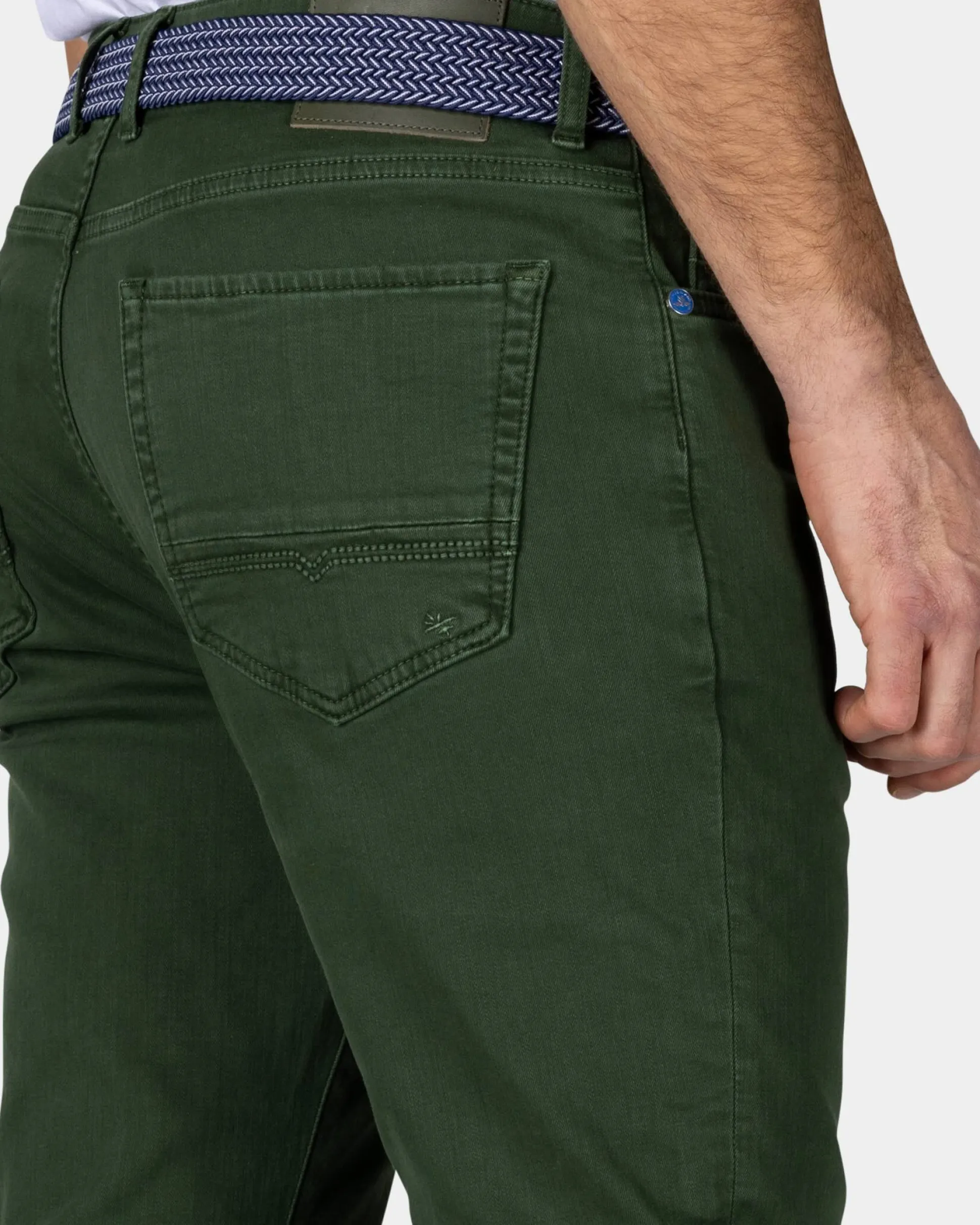 Green colored jeans