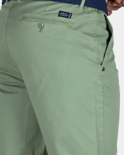 Green Cotton Chino Shorts