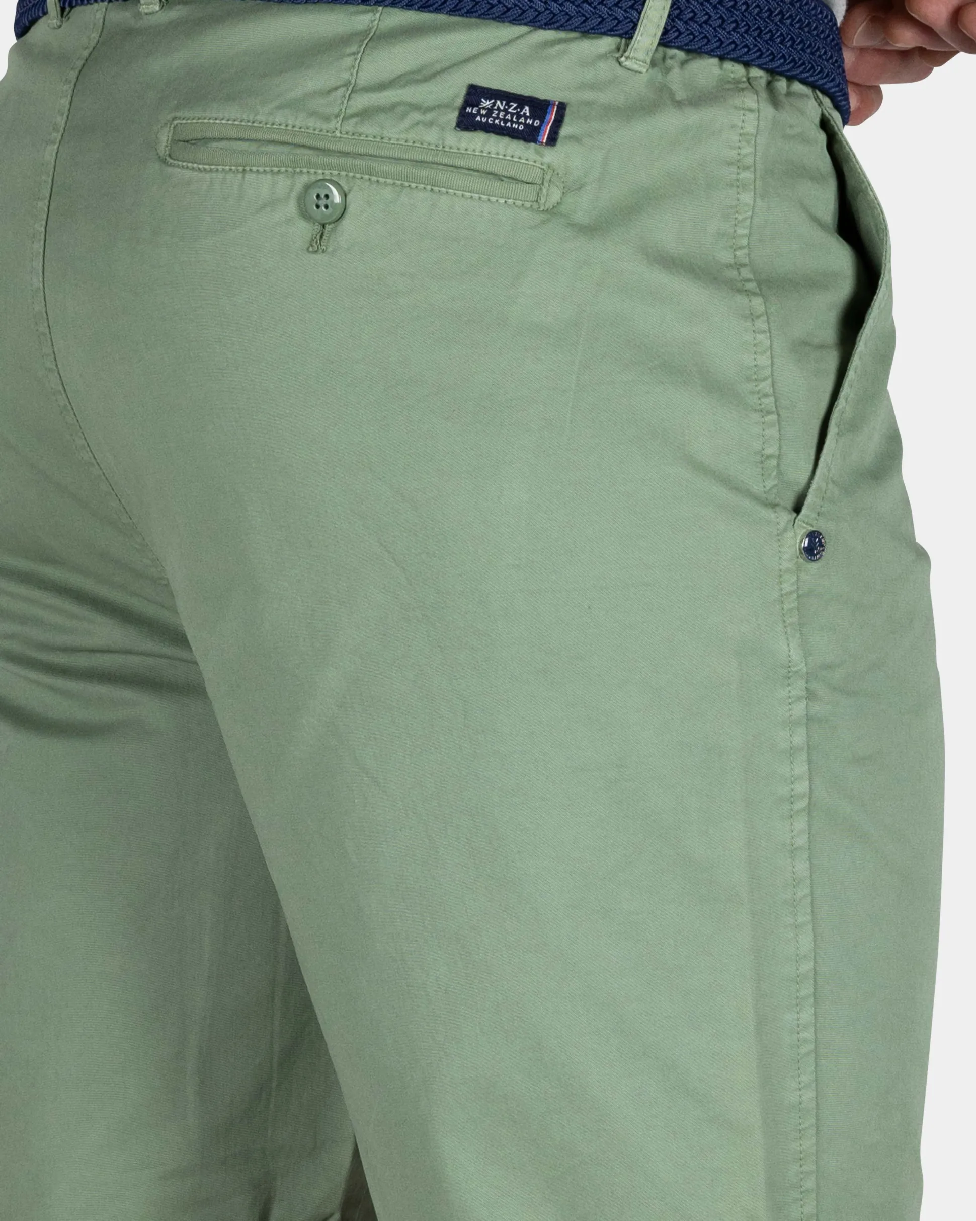 Green Cotton Chino Shorts