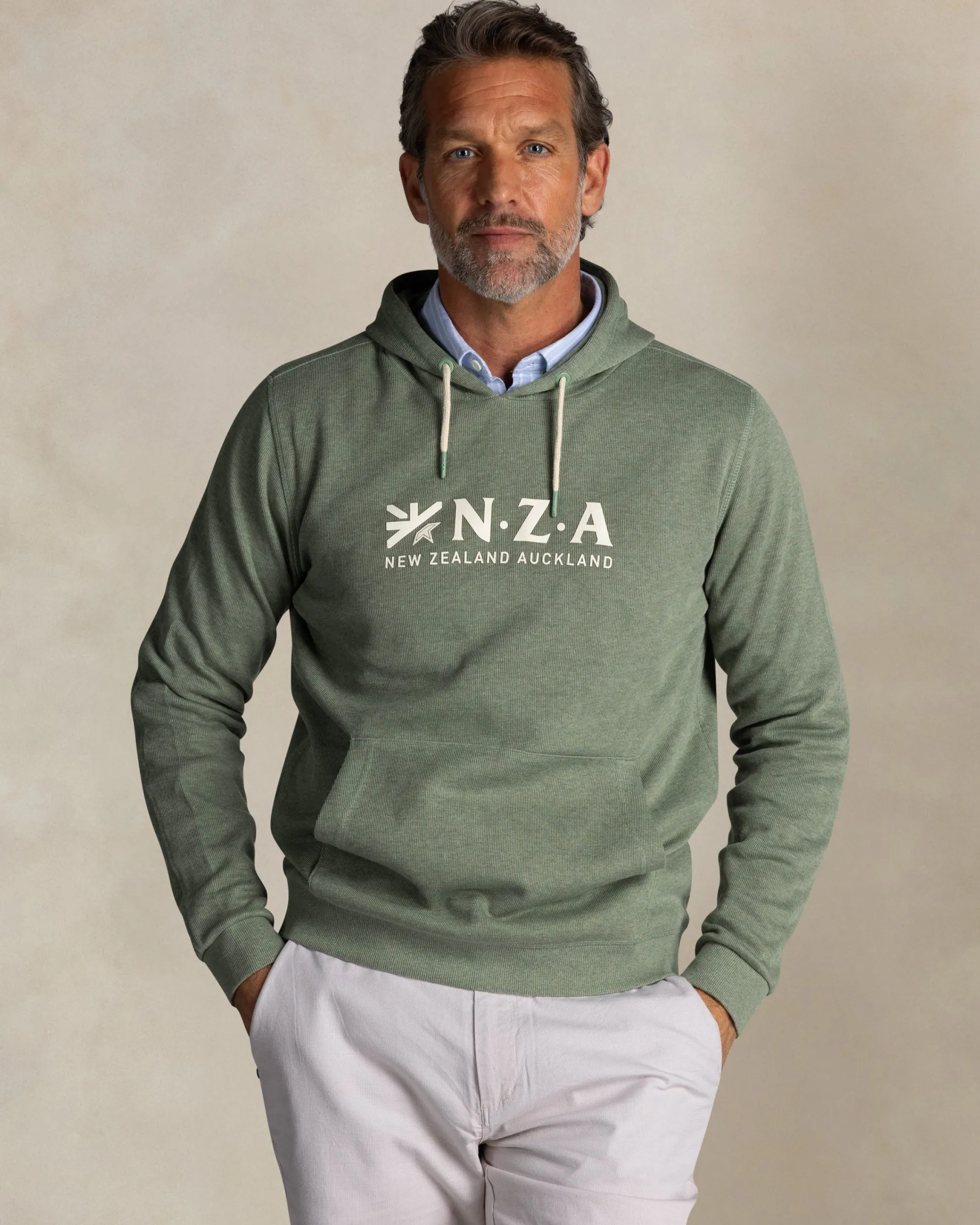 Green cotton hoodie