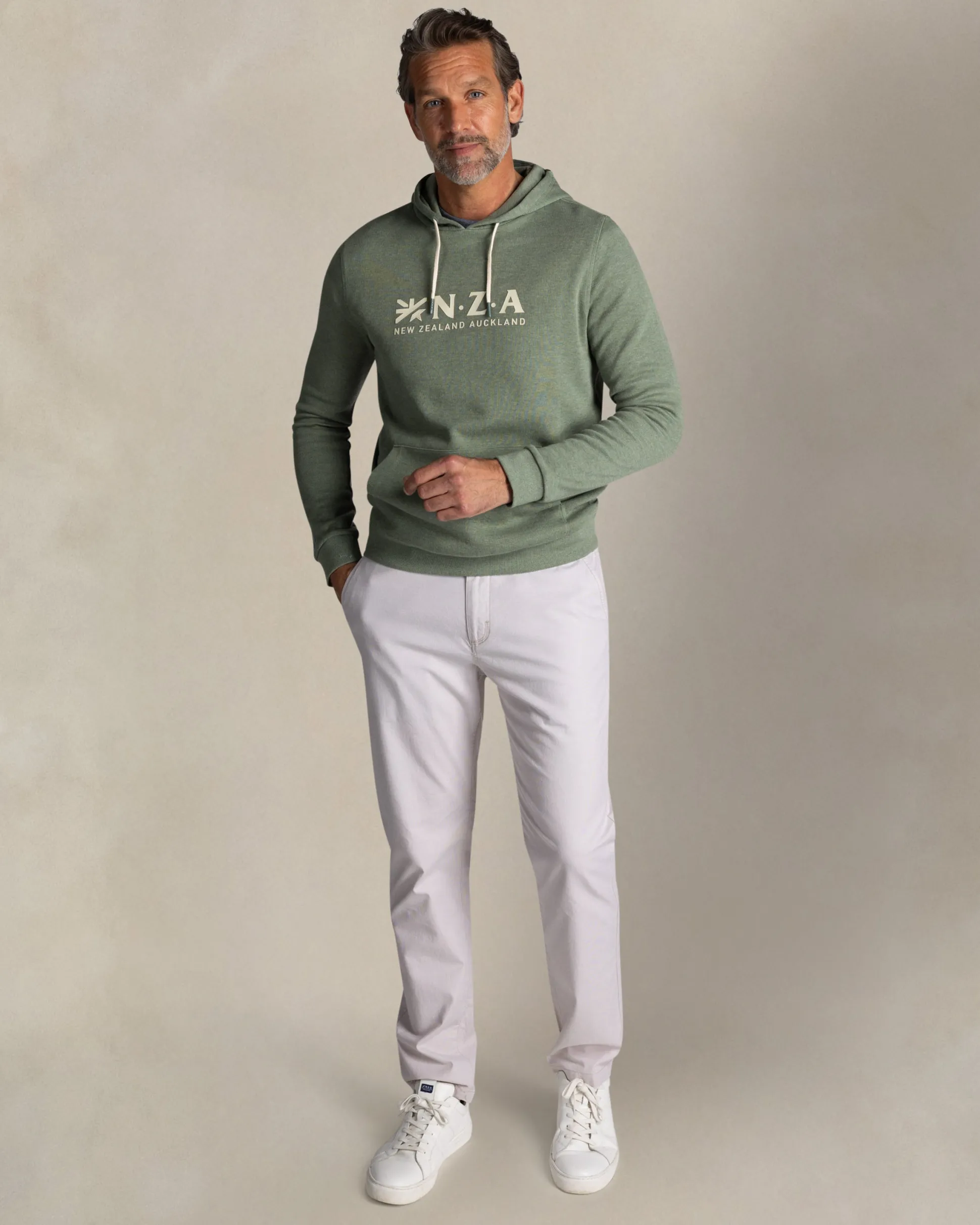 Green cotton hoodie