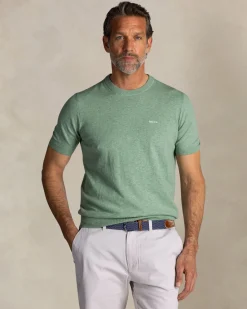 Green cotton knit tee