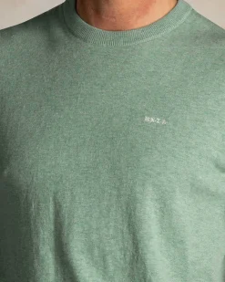 Green cotton knit tee