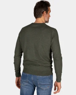 Green cotton long sleeve shirt