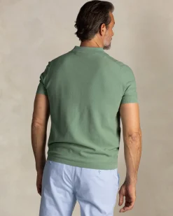 Green cotton polo