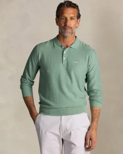 Green cotton rugby sweater