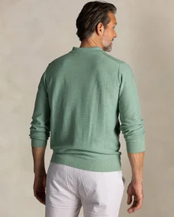 Green cotton rugby sweater
