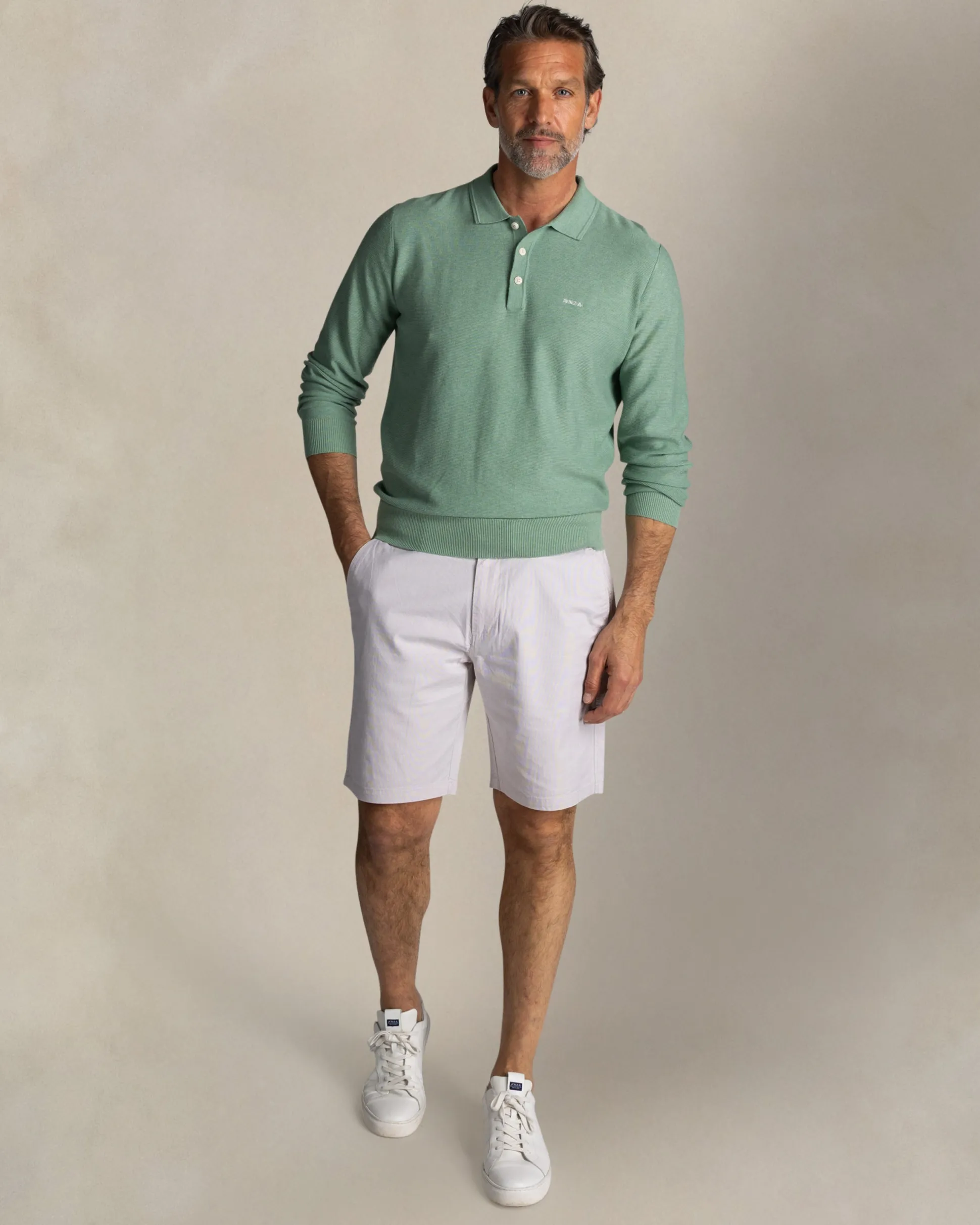 Green cotton rugby sweater