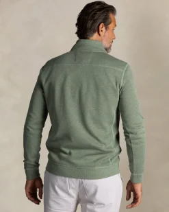 Green Half Zip Cotton Sweater