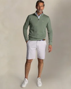 Green Half Zip Cotton Sweater