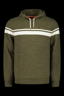 Green hoodie with white stripe - Jacket Army