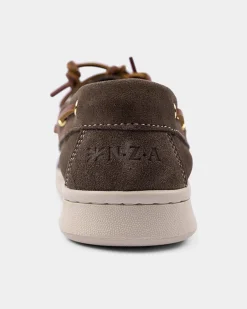 Green Leather Boat Shoes