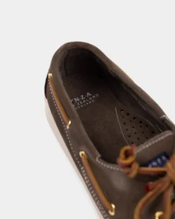 Green Leather Boat Shoes