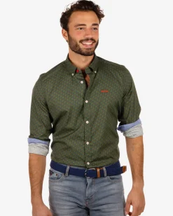 Green long sleeve shirt Roundabout - Rock Green