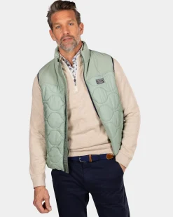 Green padded vest - Sage
