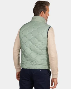 Green padded vest - Sage