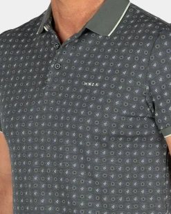 Green Polo with a print of small polka dots