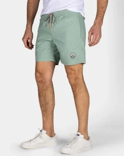 Green Solid Swim Shorts with Lycra Lining