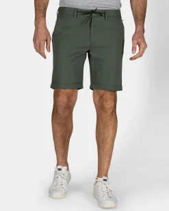 Green Stretch Chino Shorts