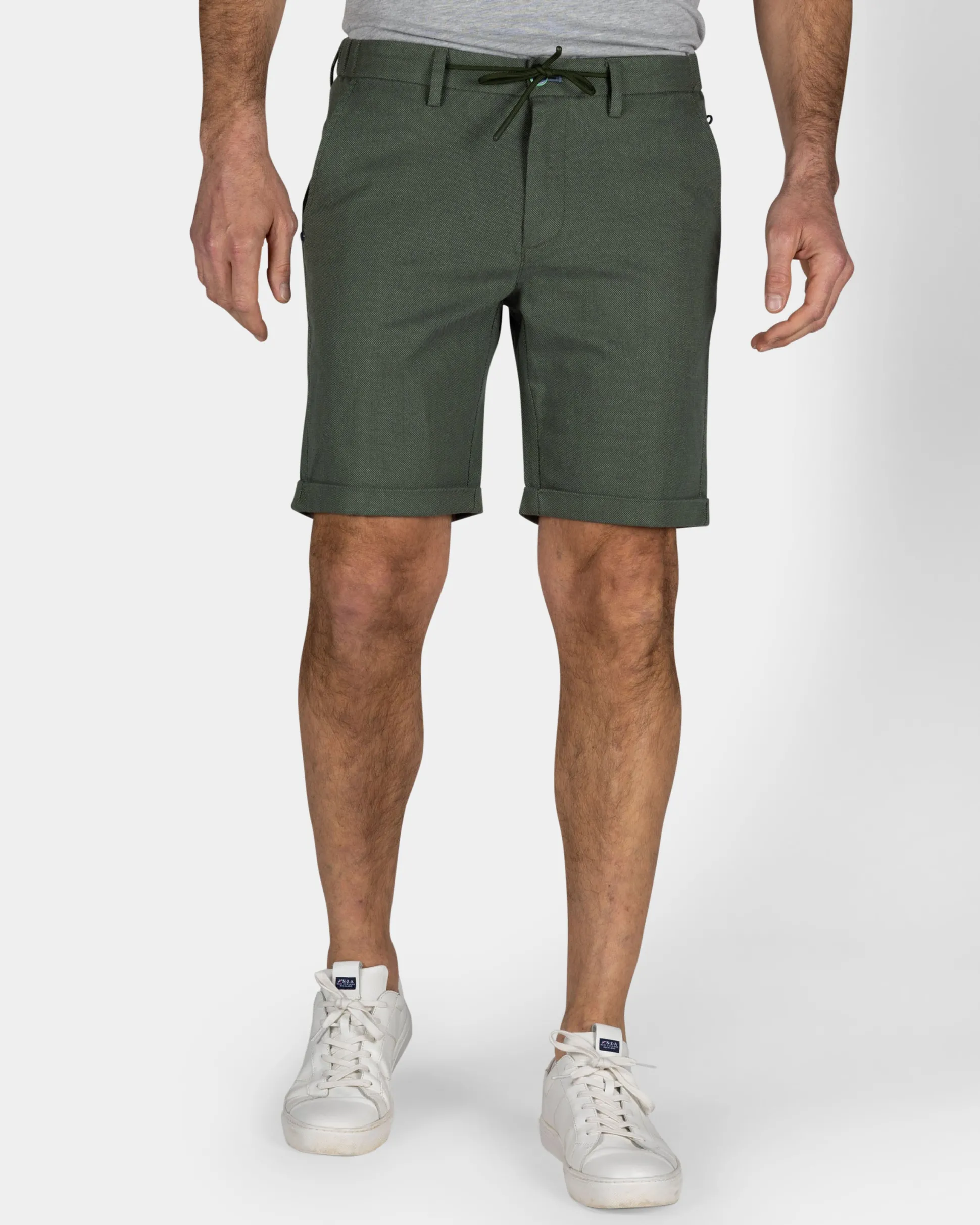 Green Stretch Chino Shorts