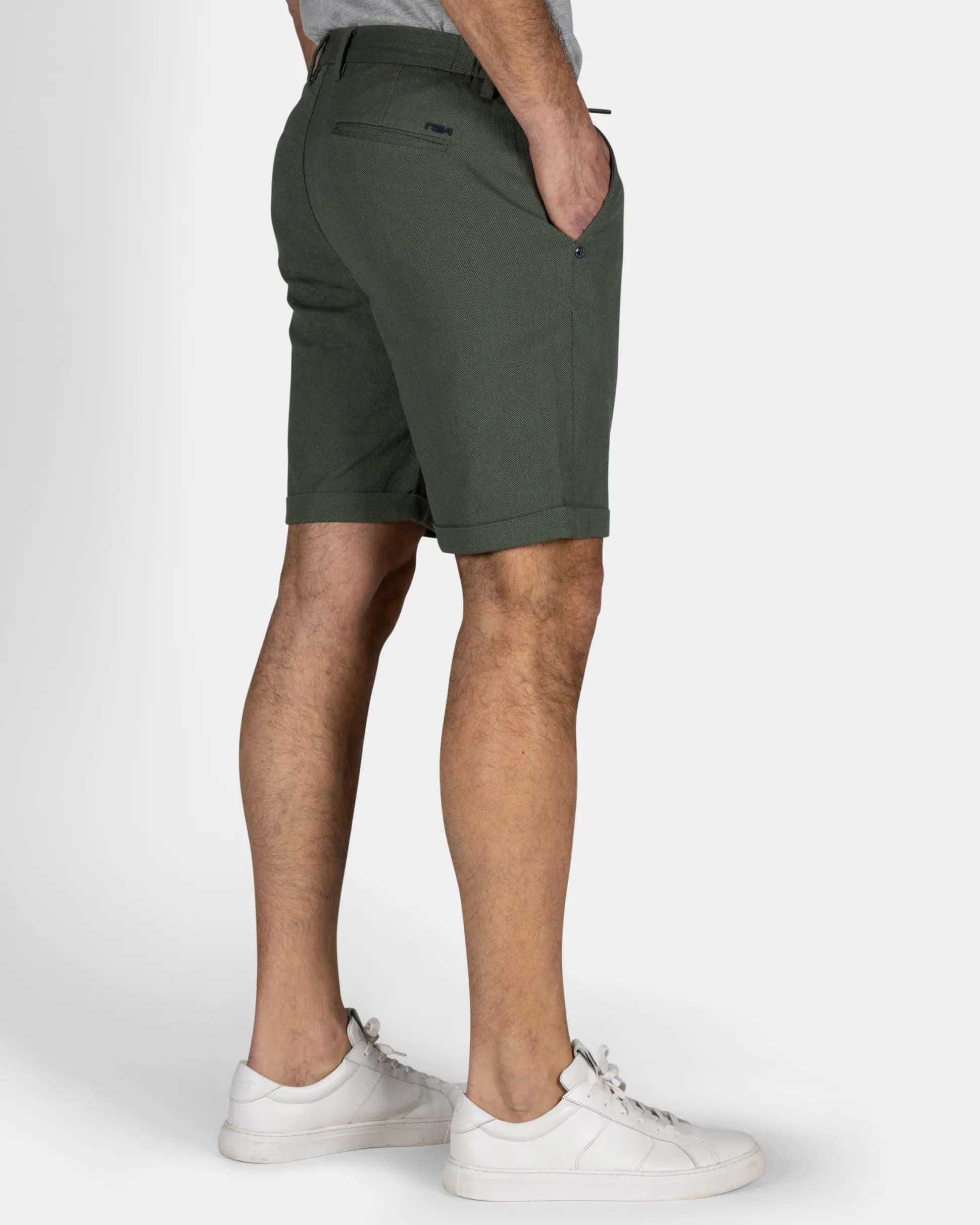 Green Stretch Chino Shorts
