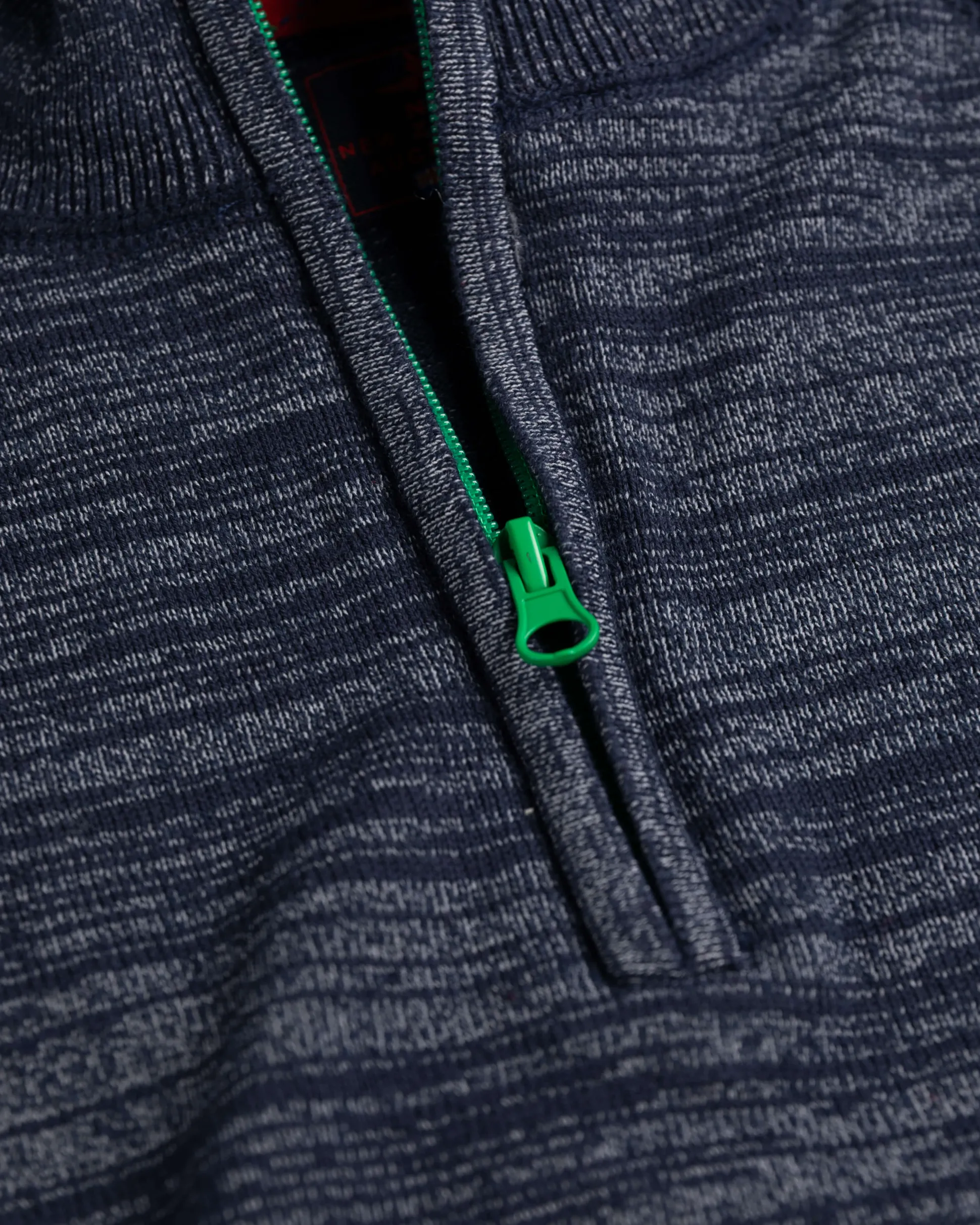 Grey cotton jumper with zipper - Reef Navy