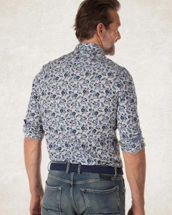 Grey cotton shirt with print - Tar Grey