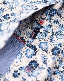Grey cotton shirt with print - Tar Grey