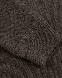 Half buttoned knitted pullover - Smoked Green