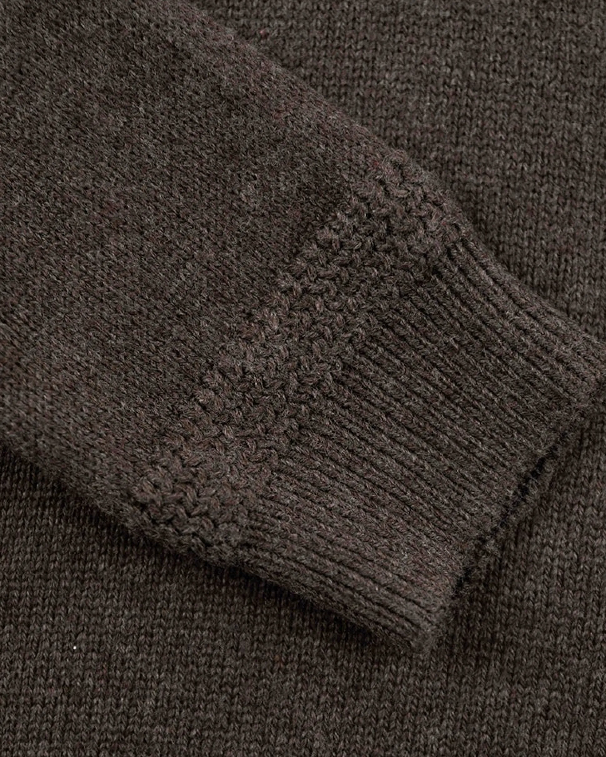 Half buttoned knitted pullover - Smoked Green