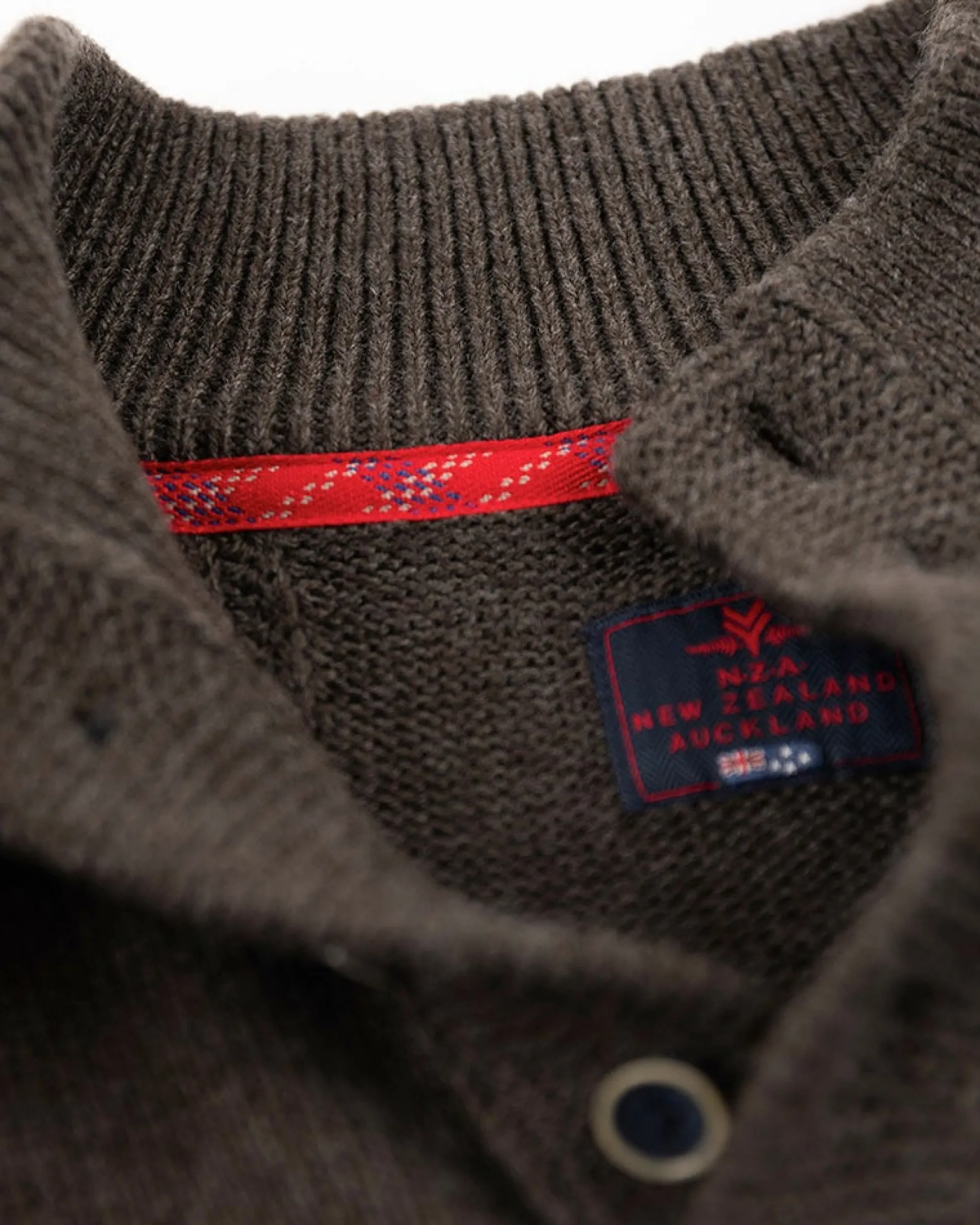 Half buttoned knitted pullover - Smoked Green