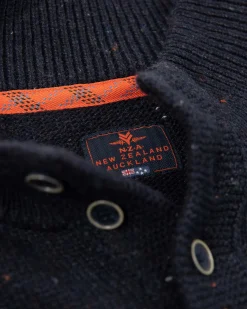 Half buttoned plain pullover - Pitch Navy