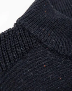 Half buttoned plain pullover - Pitch Navy