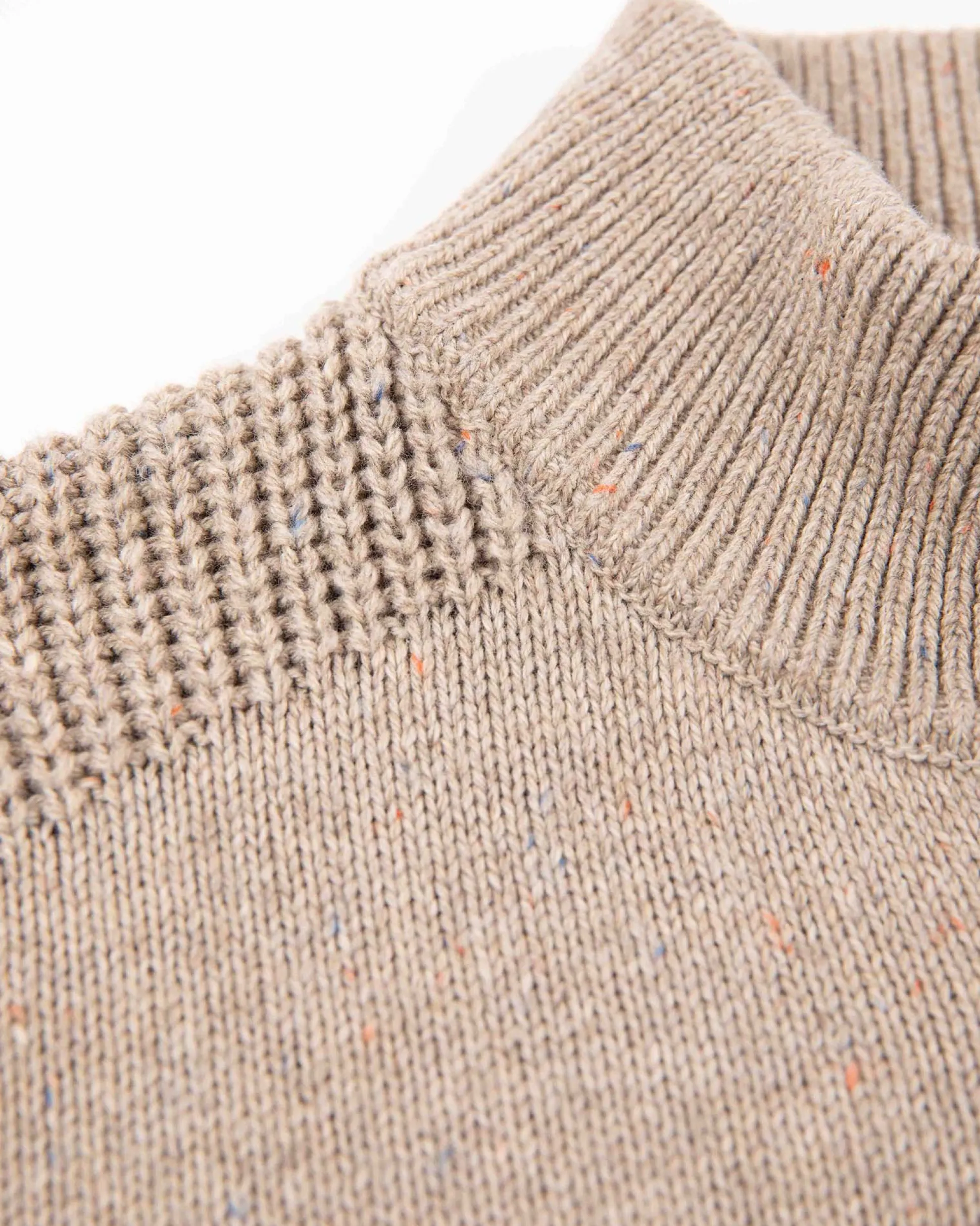 Half buttoned plain pullover - Sahara Sand