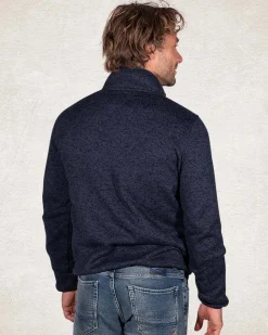 Half buttoned sweatshirt - Pitch Navy
