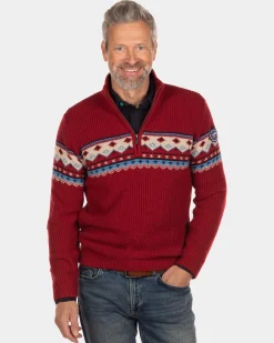 Half zip jumper Aranga - Cardinal Red