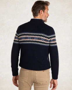 Half zip knitted pullover - Pitch Navy