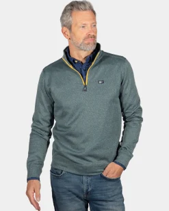 Half zip sweater Trent - Eucalyptus Green