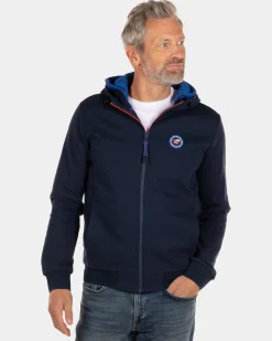 Hooded sweat cardigan Orikaka - Reef Navy