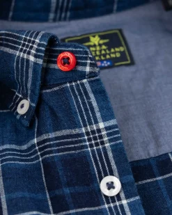 Indigo checkered shirt - Indigo