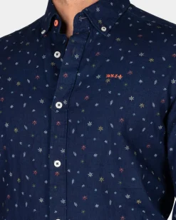 Indigo linen shirt - Indigo