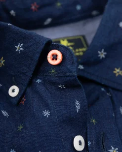 Indigo linen shirt - Indigo
