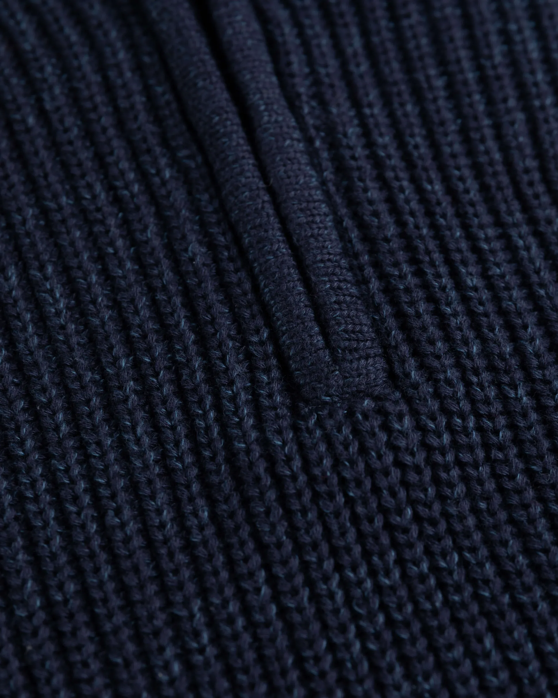 Knitted half zip jumper Drake - Ink Navy