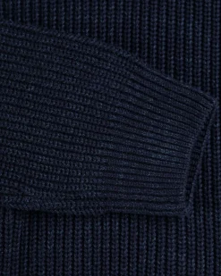 Knitted half zip jumper Drake - Ink Navy