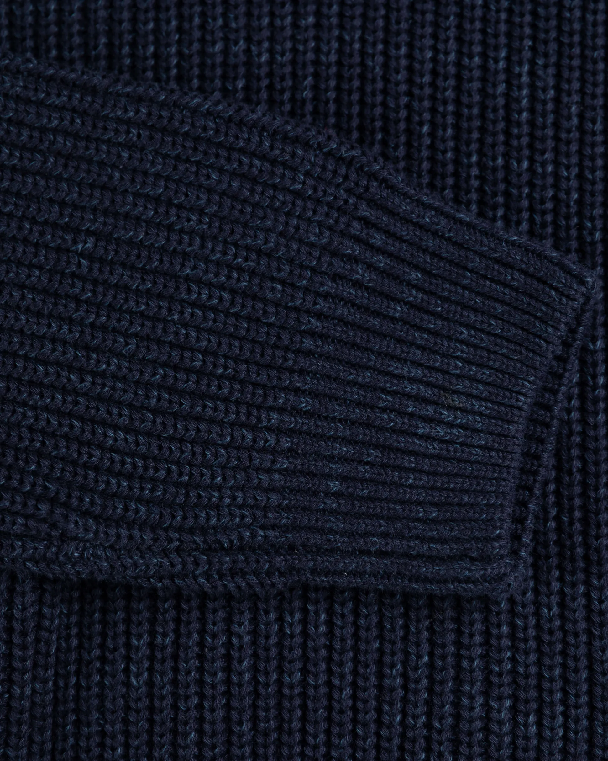 Knitted half zip jumper Drake - Ink Navy