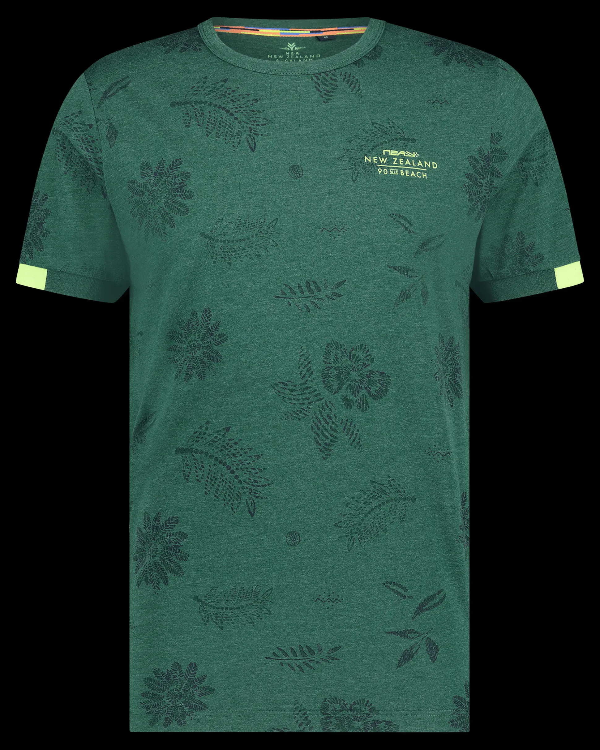 Kokopunui t-shirt with print - Lead Green
