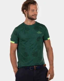 Kokopunui t-shirt with print - Lead Green