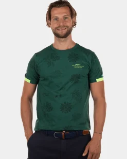 Kokopunui t-shirt with print - Lead Green