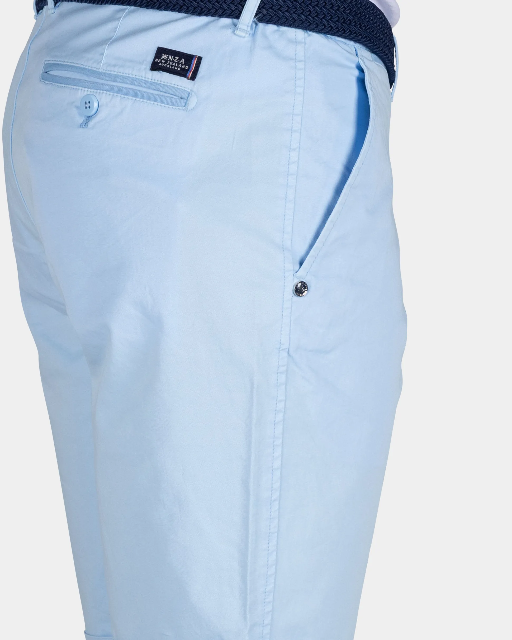 Light Blue Cotton Chino Shorts